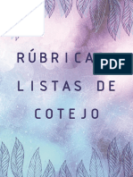 Rubricas Lista de Cotejo .