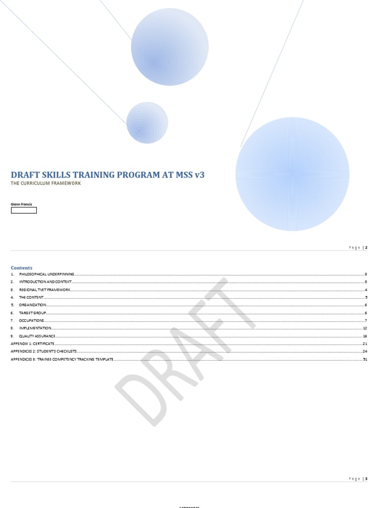MSS Skills Training Program Framework | PDF | Educational Assessment ...