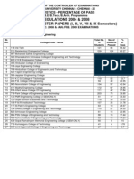 REGULATIONS 2004 & 2008 Current Semester Papers (I, Iii, V, Vii & Ix Semesters)