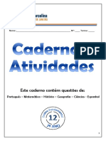 Caderno de atividades escolares