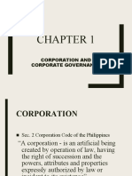 Corporation and Corporate Governance