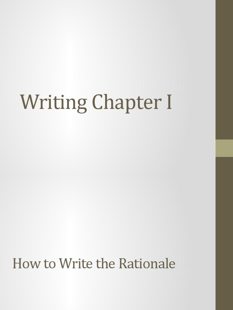 Writing a Research Rationale Guide | PDF | Psychological Concepts ...