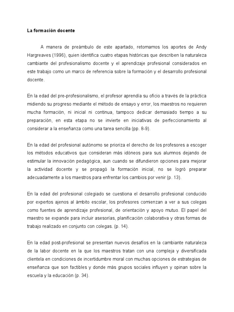 Evolución de la Formación Docente | PDF | Maestros | Evolución