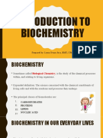 Introduction To Biochemistry: Prepared By: Leyna Yvone Juco, RMT, CPHT