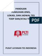 Panduan Pemilihan Jenis Tes, Lokasi, Dan Jadwal Tes Di Plti