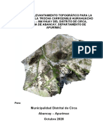 2 Informe de Levantamiento Topográfico para La Creacion de La Trocha Carrozable Huirahuacho - Ccocha - Mayhuay Del Distrito de Circa, Provincia de Abancay, Departamento de Apurimac