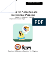 English For Academic and Professional Purposes: Quarter 1 - Module 2 Reaction Paper and Concept Paper