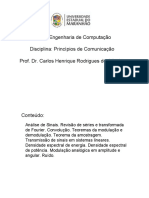 Princípios de Comunicação: Análise de Sinais e Transformada de Fourier