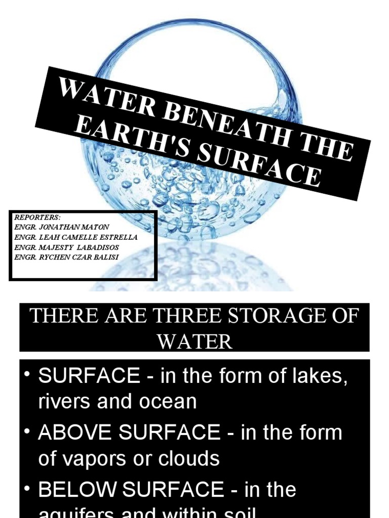 Water B Eneath THE Earth'S S Urface | Download Free PDF | Porosity