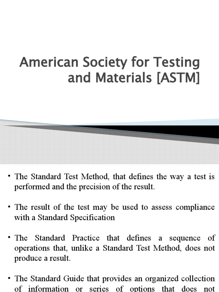 ASTM Standards Overview and Objectives | PDF | Specification (Technical ...