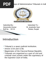 Nature and Scope of Administrative Tribunals in India