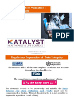 Computerized System Validation - Risk Based Approach: Katalyst Healthcares & Life Sciences 1