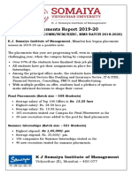 Placements Report 2019-20: (PGDM/IB/RM/FS/COMM/HCM/EXEC, MMS BATCH 2018-2020)