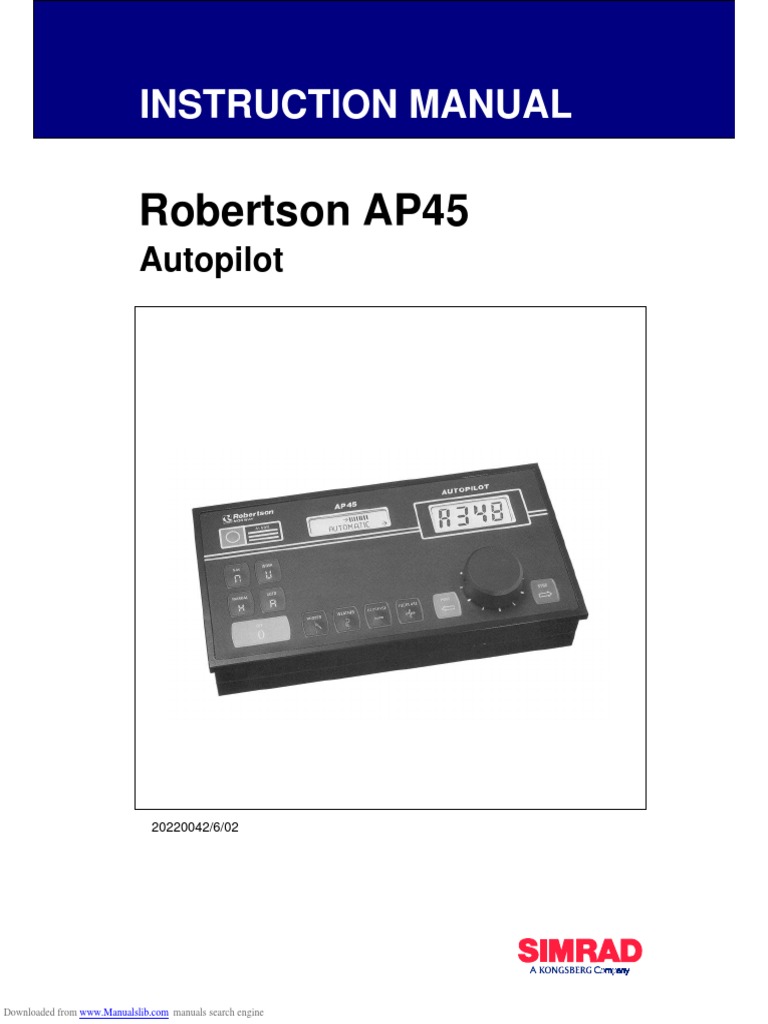Robertson AP45: Instruction Manual | PDF | Rudder | Compass