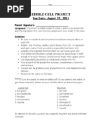 Durham-Moore Edible Cell Project and Rubric