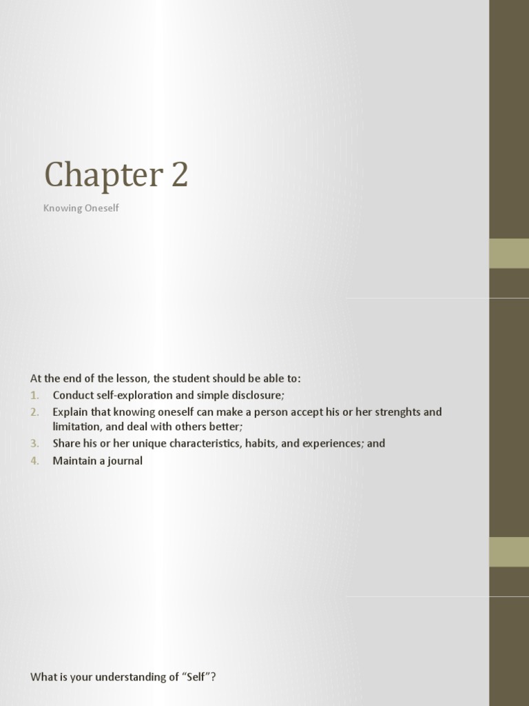Understanding Self and Personality | PDF | Science & Mathematics