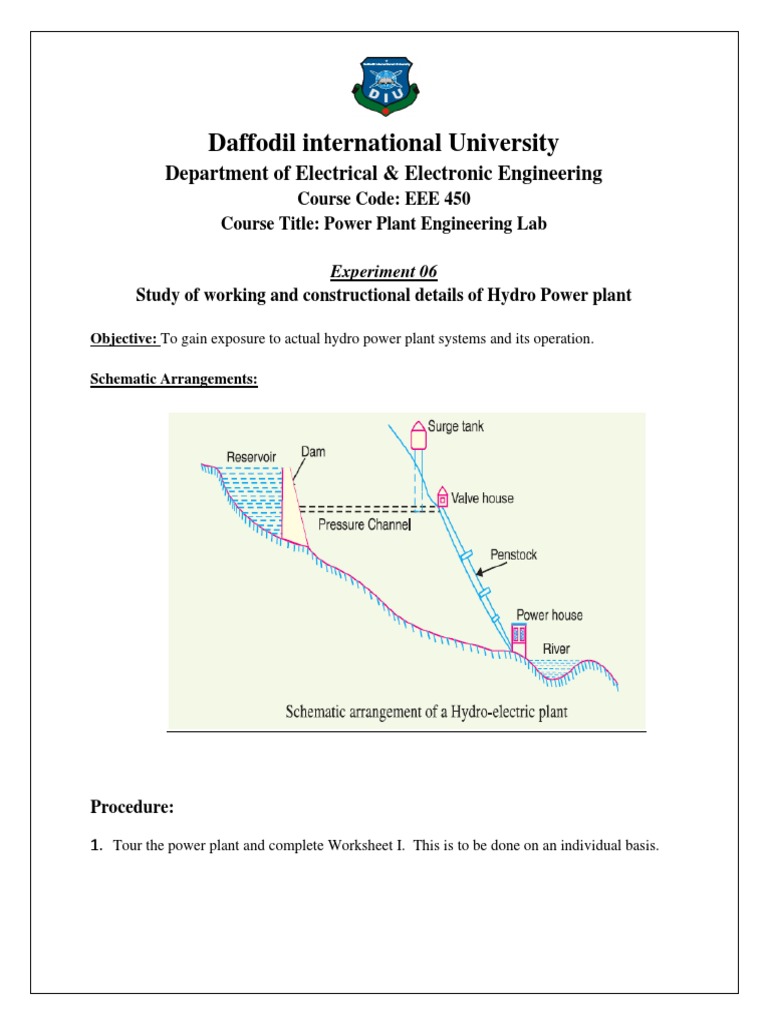 Hydro Power Plant Engineering Lab Guide | PDF | Computers | Technology ...