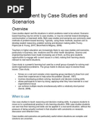 Assessment by Case Studies and Scenarios: When To Use