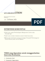 Intervensi Komunitas Pertemuan 1 (Introduction)