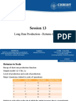 Session 13 Long Run Production - Returns To Scale