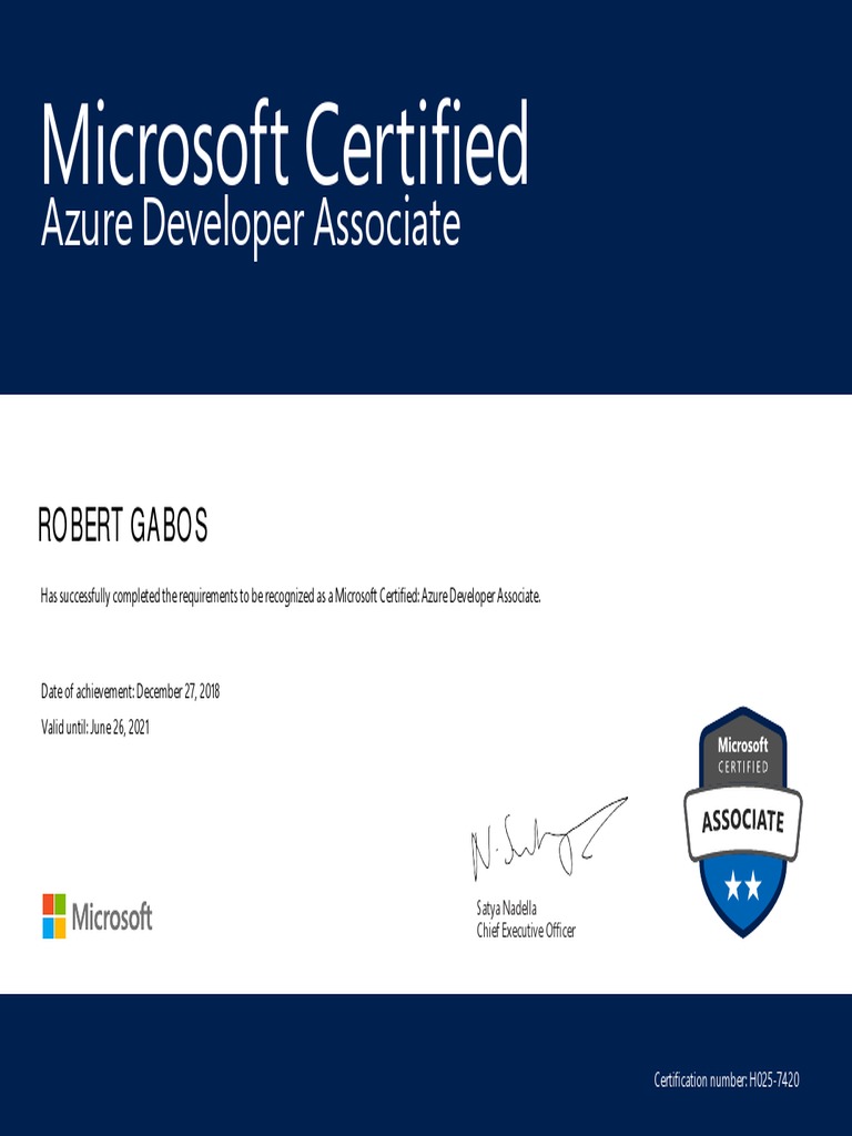 Microsoft Certified Azure Developer Associate | PDF
