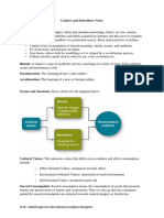 Culture and Subculture Notes Summary