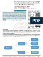 Impact of Covid 19 On Restaurant Industry