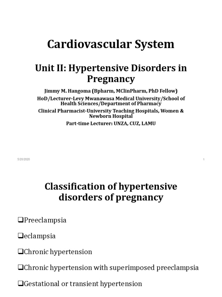 Classification, Pathophysiology, Diagnosis and Management of ...
