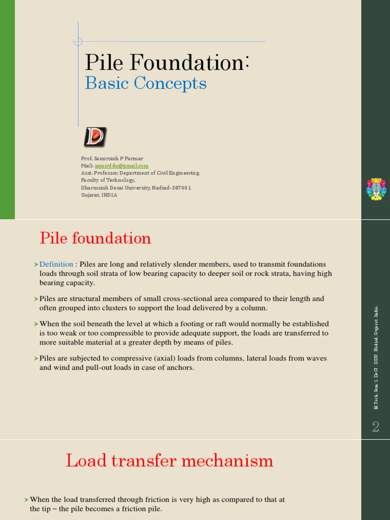 Pile Foundations for Civil Engineers | PDF | Deep Foundation | Concrete