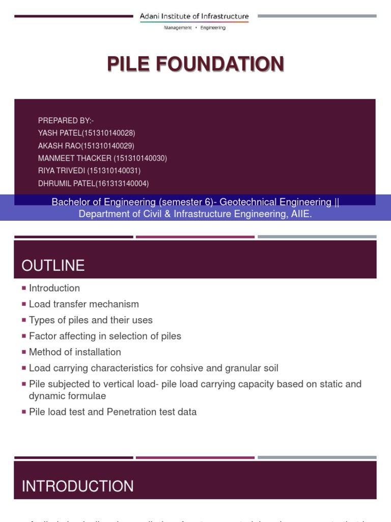 Pile Foundation Overview and Types | PDF | Deep Foundation ...