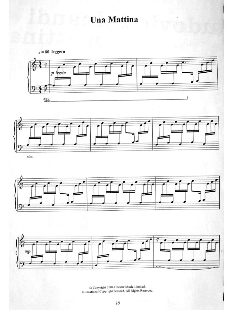 Ludovico Einaudi Una Mattina Music Sheet