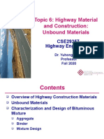 Topic 6: Highway Material and Construction: Unbound Materials