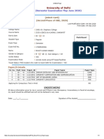 University of Delhi: (Semester Examination May-June 2020)