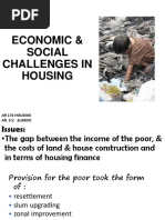 Economic & Social Challenges in Housing: Ar 174 Housing Ar. S.V. Elardo