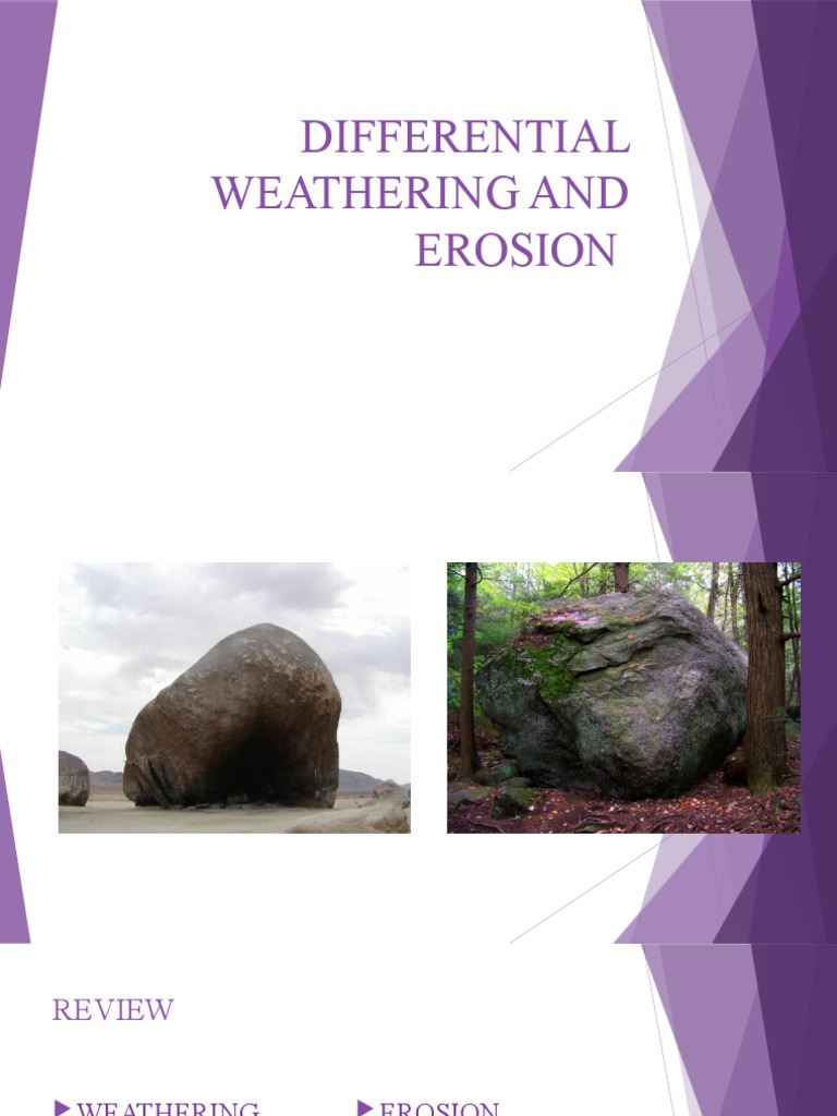 Differential Weathering and Erosion PDF