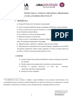 Protocolo para La Atención Psicológica Presencial