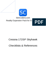 Cessna 172SP Skyhawk Checklists & References: Reality Expansion Pack For X-Plane 10