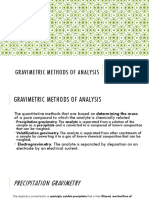 Gravimetric Methods of Analysis