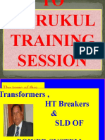 Training of TRANSFORMER