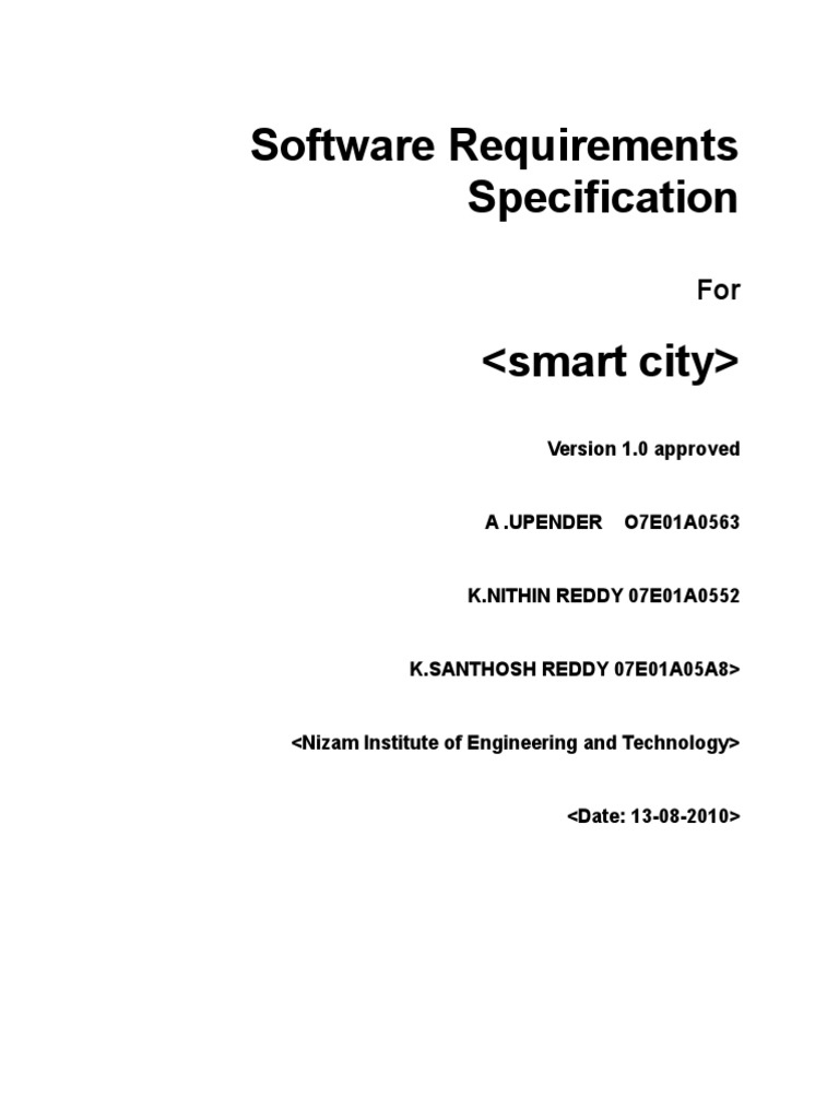Software Requirements Specification | PDF | Systems Engineering ...