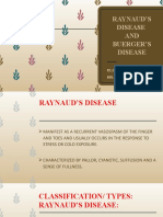 Raynaud'S Disease AND Buerger'S Disease: By: Joy-Rena S. Ochondra BSN Ii-A