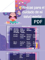 Técnicas para el cuidado de la salud mental