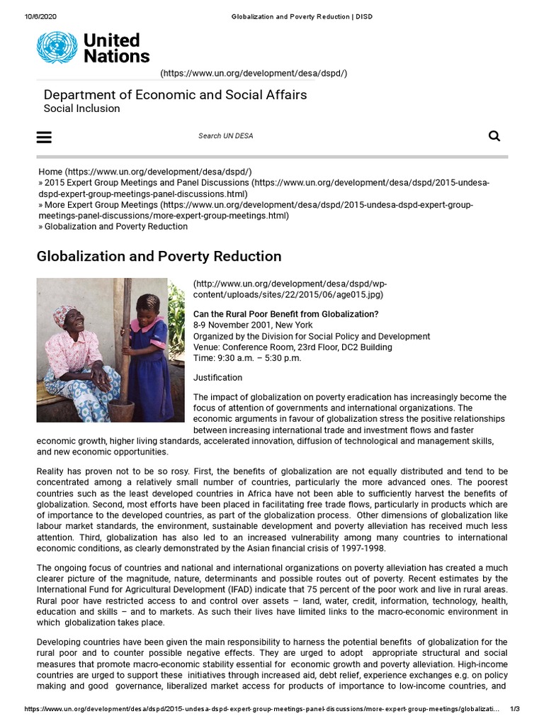 Globalization's Impact on Rural Poverty | PDF | Poverty Reduction ...