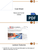 Cost Sheet: Basics and Format 030820
