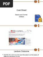 Cost Sheet: Basics and Format 030820