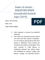 Name of Events: Wakatobi Wave (Wonderful Festival Expo 2019)