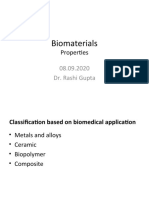 Properties and mechanical behavior of biomaterials