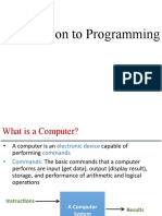 Introduction To Programming