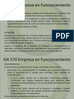 ISA 570 Empresa en Funcionamiento