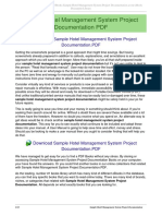 Sample Hotel Management System Project Documentation PDF